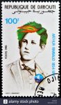 djibouti-circa-1985-stamp-printed-in-djibouti-shows-arthur-rimbaud-FK8YN5