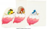 The Three Caballeros Donald Duck, José Carioca, and Panchito Production Cel Group (Walt Disney, 1944)…